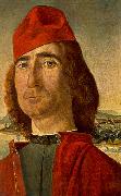 CARPACCIO, Vittore Portrait of an Unknown Man with Red Beret dfg Norge oil painting reproduction